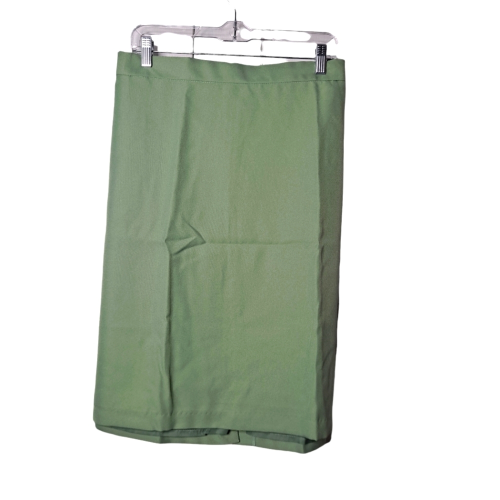 Bedford Fair Green Knee Length Pencil Skirt Plus Size 22W